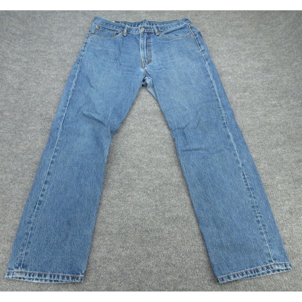 Levi's Mens Jeans Relaxed Fit Medium Wash Tapered Leg 550 W34 L32